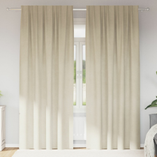 vidaXL Függönyök Krém Poliészter 140 x 225 cm Dekoratív elemek lakástextília