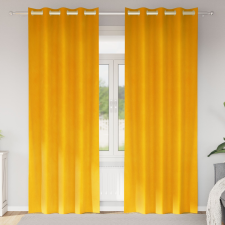 vidaXL Függönyök Mustár sárga Poliészter 140 x 245 cm Dekoratív betétek lakástextília