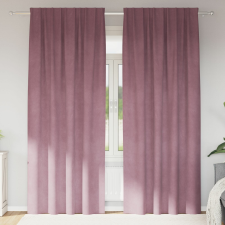 vidaXL Függönyök Sötét rózsaszín Poliészter 140 x 225 cm lakástextília