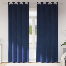 vidaXL Függönyök Sötétkék Poliészter 140 x 225 cm Dekoratív betétek lakástextília