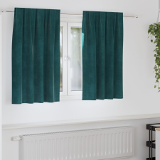 vidaXL Függönyök Sötétzöld Poliészter 140 x 140 cm Dekoratív betétek lakástextília