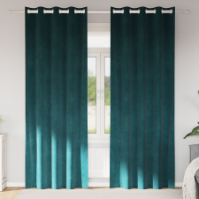 vidaXL Függönyök Sötétzöld Poliészter 140 x 260 cm Függöny lakástextília