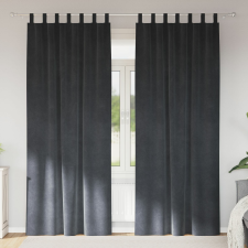 vidaXL Függönyök Világosszürke Poliészter 140 x 245 cm Dekoratív betétek lakástextília