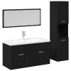 vidaXL Fürdőszoba bútor szett 2 pcs Fekete tölgy 90 x 38.5 x 46 cm