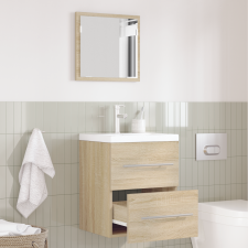 vidaXL Fürdőszoba Székény Sonoma tölgy 41 x 38.5 x 48 cm Faanyag fürdőszoba bútor