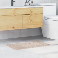 vidaXL Fürdőszoba Szőnyeg Négyszögletes Krém 50x80 cm Poliészter Csúszásmentes lakástextília