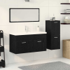 vidaXL Fürdőszobai Bútor Szett 4 pcs Fekete tölgy 90 x 38,5 x 50 cm
