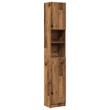 vidaXL Fürdőszobaszekrény régi fa 32x25,5x190 cm gépelt fa (856048) fürdőszoba bútor