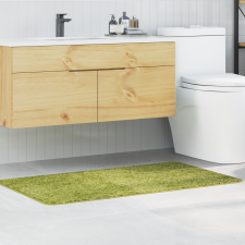 vidaXL Fürdőszőnyeg Téglalap Zöld 70x120 cm Polipropilén Csúszásgátló lakástextília