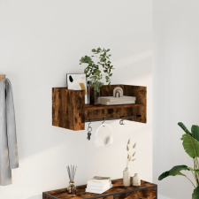 vidaXL füstölt tölgy színű szerelt fa fali polc 70,5x35x30,5 cm bútor