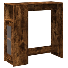 vidaXL füstös tölgy szerelt fa bárasztal tárolókkal 101x40x103,5 cm (854368) bútor