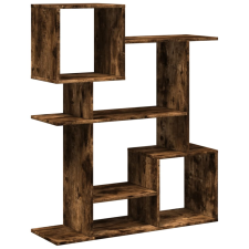 vidaXL füstös tölgy szerelt fa elválasztó könyvespolc 92x29x112 cm (858124) bútor