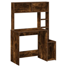 vidaXL füstös tölgy szerelt fa íróasztal polcokkal 100x45x140 cm (860440) íróasztal