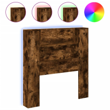 vidaXL füstös tölgy színű áthidalószekrény LED-ekkel 100x16,5x103,5 cm (839235) ágy és ágykellék