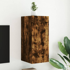 vidaXL Füstös tölgy színű fali TV-szekrény LED-ekkel 30,5x35x70 cm bútor