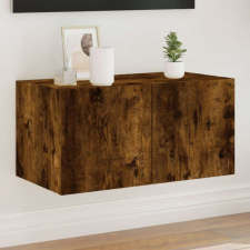 vidaXL füstös tölgy színű fali TV-szekrény LED-ekkel 60x35x31 cm bútor