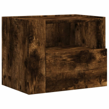 vidaXL füstös tölgy színű falra szerelhető éjjeliszekrény 45x30x35 cm (848319) bútor