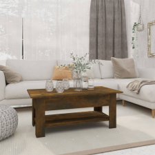 vidaXL füstös tölgy színű forgácslap dohányzóasztal 102 x 55 x 42 cm bútor