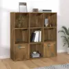 vidaXL füstös tölgy színű könyvszekrény 98 x 30 x 98 cm