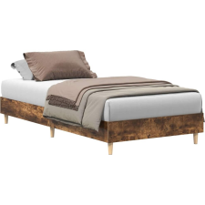 vidaXL füstös tölgy színű szerelt fa ágykeret matrac nélkül 75x190 cm (861097) ágy és ágykellék