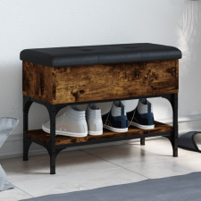 vidaXL füstös tölgy színű szerelt fa cipőpad 62 x 32 x 45 cm bútor