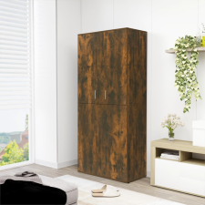 vidaXL füstös tölgy színű szerelt fa cipősszekrény 80 x 39 x 178 cm bútor