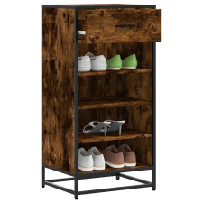 vidaXL füstös tölgy színű szerelt fa cipőtartó 48x38x97,5 cm bútor