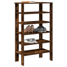 vidaXL füstös tölgy színű szerelt fa cipőtartó 61x32x105 cm bútor