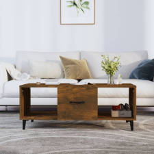 vidaXL füstös tölgy színű szerelt fa dohányzóasztal 102 x 50 x 40 cm bútor