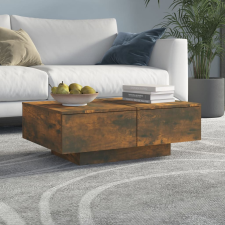 vidaXL füstös tölgy színű szerelt fa dohányzóasztal 90 x 60 x 31 cm bútor