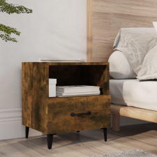 vidaXL füstös tölgy színű szerelt fa éjjeliszekrény bútor