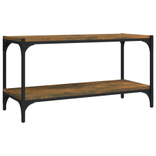 vidaXL füstös tölgy színű szerelt fa és acél TV-szekrény 80x33x41 cm (819334) bútor