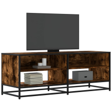 vidaXL füstös tölgy színű szerelt fa és fém TV-szekrény 120,5x40x46 cm bútor