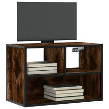 vidaXL füstös tölgy színű szerelt fa és fém TV-szekrény 60x31x39,5 cm bútor