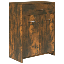 vidaXL füstös tölgy színű szerelt fa fürdőszobaszekrény 60x33x80 cm (815663) fürdőszoba bútor