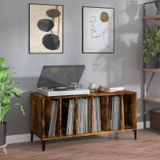 vidaXL füstös tölgy színű szerelt fa hanglemezszekrény 100x38x48 cm bútor