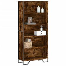 vidaXL füstös tölgy színű szerelt fa könyvszekrény 80 x 31 x 169 cm bútor