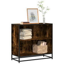 vidaXL füstös tölgy színű szerelt fa könyvszekrény 80x35x76 cm bútor