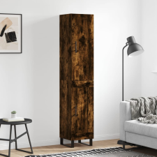 vidaXL füstös tölgy színű szerelt fa magasszekrény 34,5x34x180 cm bútor