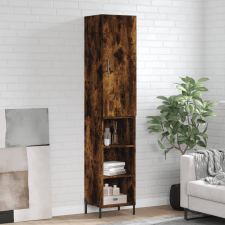 vidaXL füstös tölgy színű szerelt fa magasszekrény 34,5x34x180 cm bútor