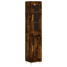 vidaXL füstös tölgy színű szerelt fa magasszekrény 34,5x34x180 cm (3199486) bútor