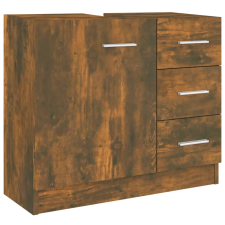 vidaXL füstös tölgy színű szerelt fa mosdószekrény 63x30x54 cm (815630) fürdőszoba bútor