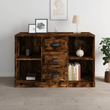 vidaXL füstös tölgy színű szerelt fa tálalószekrény 104,5x35,5x67,5 cm bútor
