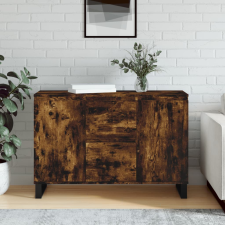 vidaXL Füstös tölgy színű szerelt fa tálalószekrény 104 x 35 x 70 cm bútor