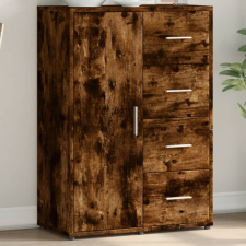 vidaXL Füstös tölgy színű szerelt fa tálalószekrény 60 x 31 x 84 cm bútor