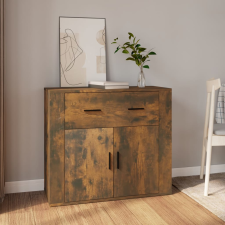 vidaXL füstös tölgy színű szerelt fa tálalószekrény 80x33x70 cm bútor