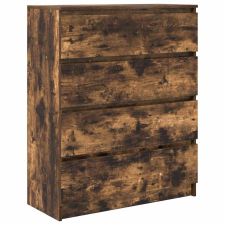 vidaXL füstös tölgy színű szerelt fa tálalószekrény 80x35x99 cm (3328484) bútor