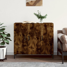 vidaXL füstös tölgy színű szerelt fa tálalószekrény 90 x 34 x 80 cm bútor