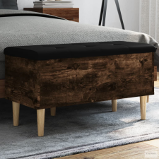 vidaXL Füstös tölgy színű szerelt fa tárolópad 82x42x46 cm bútor