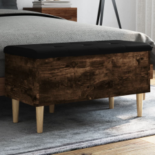 vidaXL Füstös tölgy színű szerelt fa tárolópad 82x42x46 cm bútor